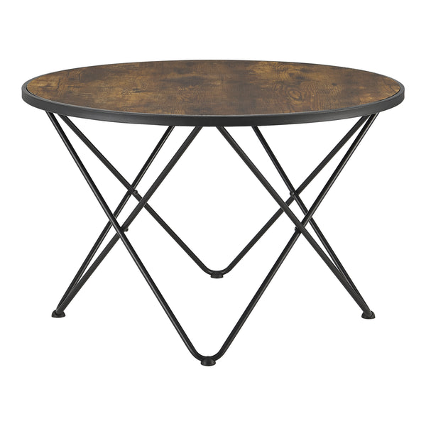 Table basse Goskamark ronde acier 80 x 50 cm [en.casa]