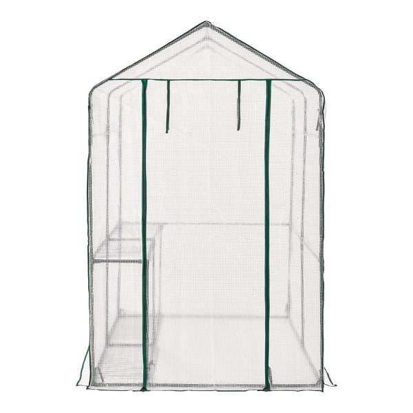 [en.casa] Tuinkas Oosterhout met 4 planken 120x186x190 cm