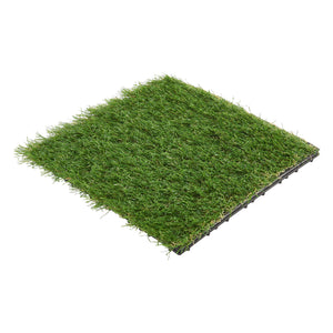 Set de 11 dalles emboîtables de gazon artificiel Wiesloch ca. 1m² 30 x 30 x 2,2 cm [en.casa]