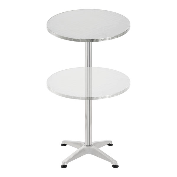 [en.casa] Bartafel Avesta tuintafel opvouwbaar rond Ø60 cm zilverkleurig