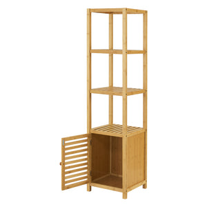 [en.casa] Staand rek Liminka bamboe badkamerkast 140x34x33 cm