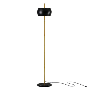 Lampadaire Luton à pied en marbre E27 hauteur 171 cm noir doré [lux.pro]