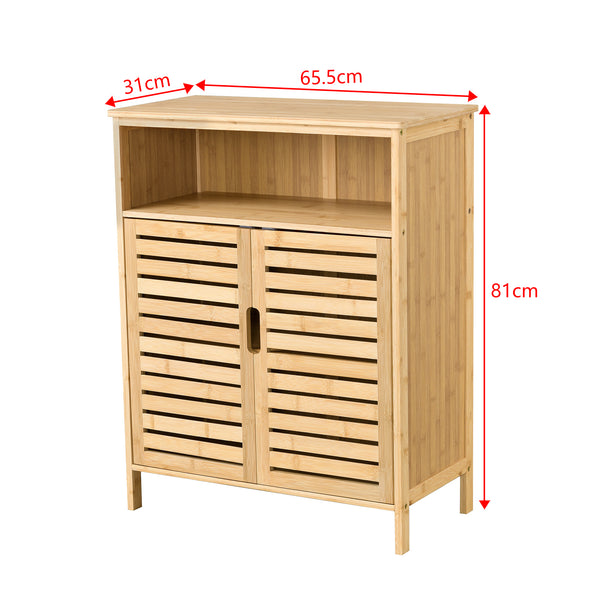 Badkamerkast Eslöv bamboe 81x65,5x31 cm houtkleurig