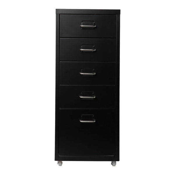 Caisson de bureau Kökar à roulettes avec 5 tiroirs 69 x 28 x 41 cm [en.casa]