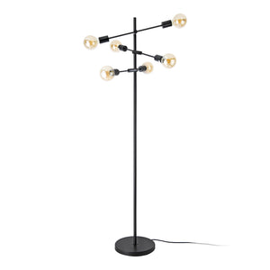 Lampadaire Craigavon 6 x E27 hauteur 154 cm noir [lux.pro].