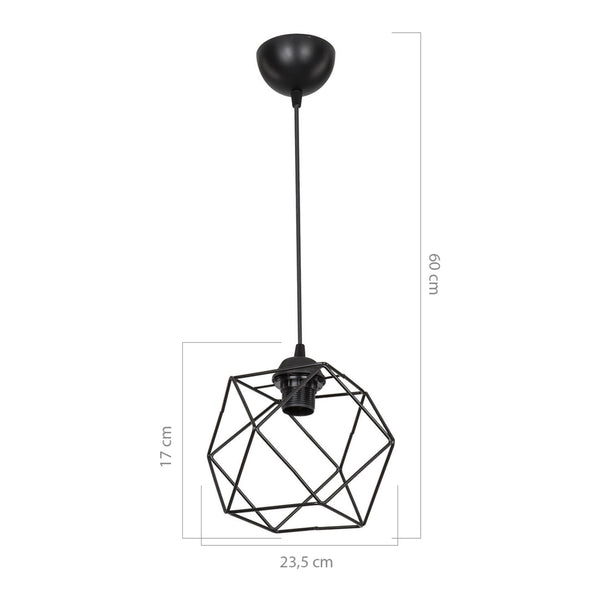 [lux.pro] Hanglamp Brentwood E27 zwart
