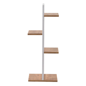 Support de plantes Blaabjerg à 3 niveaux 90 x 35 x 26 cm effet noyer / blanc [en.casa]