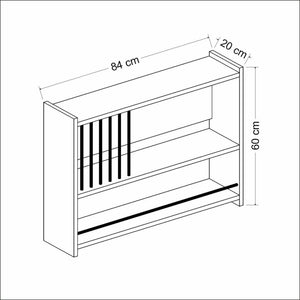 [en.casa] Wandplank Helsingør 60x84x20 cm wit