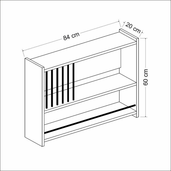 [en.casa] Wandplank Helsingør 60x84x20 cm wit