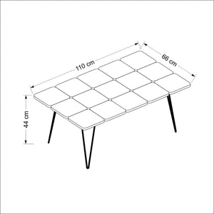 Table basse rectangulaire Give à pieds épingle à cheveux multicolore [en.casa]