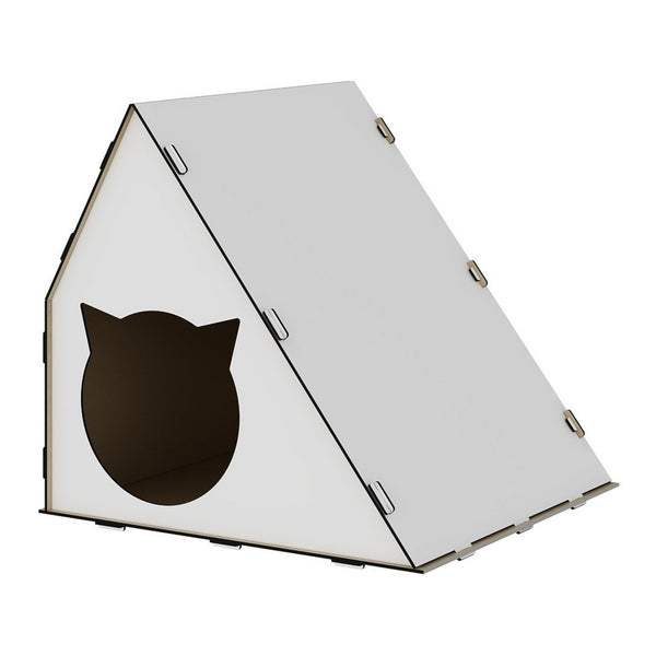 [en.casa] Kattenhuis Lani 40x42x40 cm wit