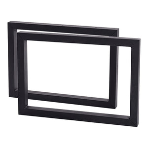 Set de 2 pieds de table Lunderskov rectangulaires en acier 35 x 50 cm [en.casa]