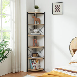 [en.casa] Plantenstandaard Ulfborg 160x30x30 cm houtkleurig en zwart