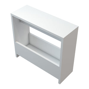 Table d'appoint rectangulaire Rødovre avec porte-revues 60 x 55 x 20 cm blanc [en.casa]
