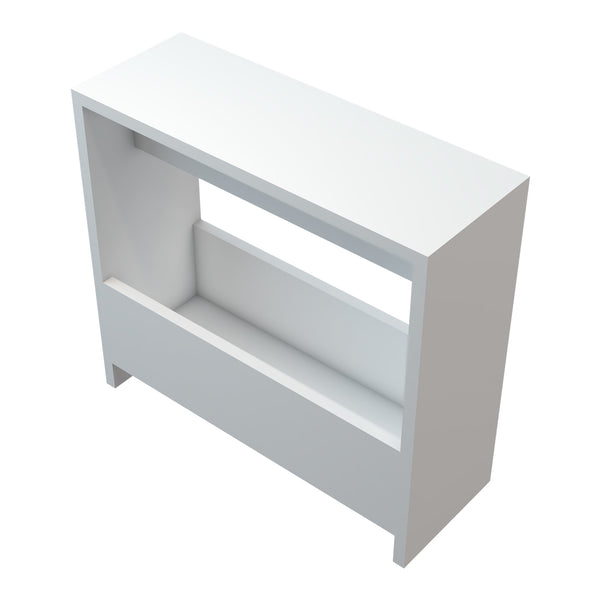 Table d'appoint rectangulaire Rødovre avec porte-revues 60 x 55 x 20 cm blanc [en.casa]