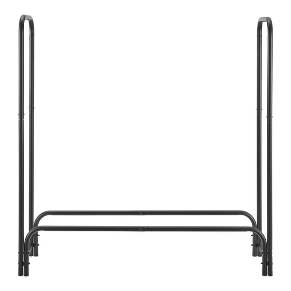 [casa.pro] Metalen brandhout rek houtopslag 124x124x34,5 cm zwart