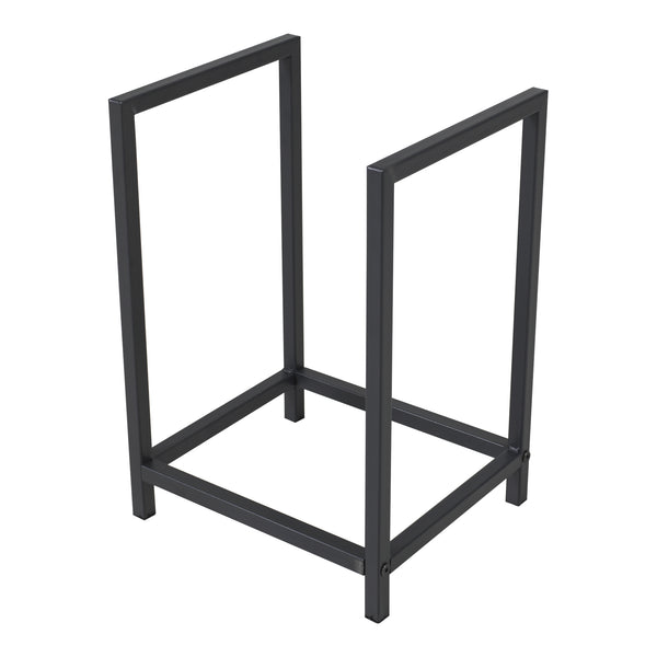 [en.casa] Brandhout rek houtopslag Torsås 40x30x50 cm zwart