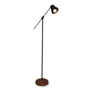 Lampadaire Peterborough hauteur 145 cm E14 effet bois / noir [lux.pro]