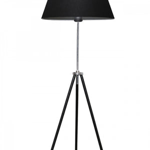 Lampadaire Livingston hauteur 150 cm E27 noir / argenté [lux.pro]
