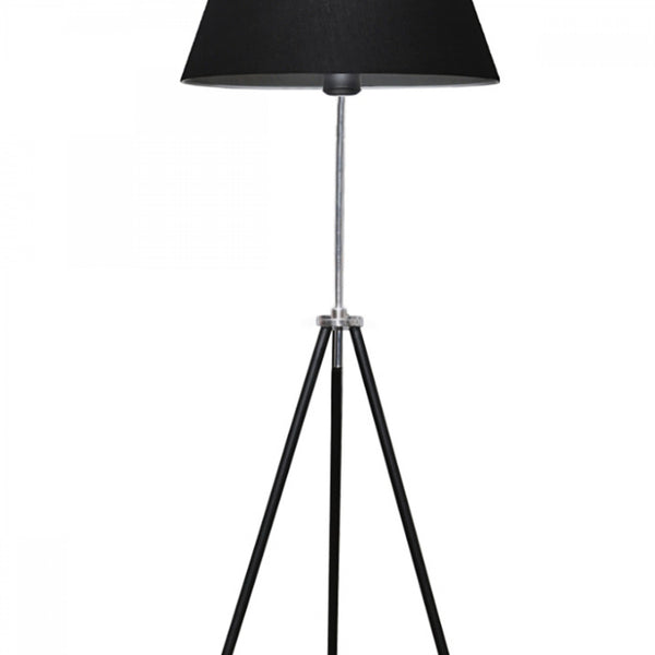 Lampadaire Livingston hauteur 150 cm E27 noir / argenté [lux.pro]