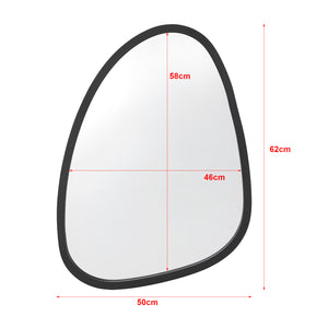 Miroir mural Grottole asymétrique 62 x 50 cm noir mat [en.casa]