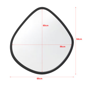 [en.casa] Spiegel Galatone hangend 64x60 cm zwart mat