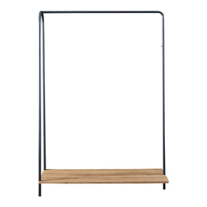 Penderie à vêtements Ørbæk avec une surface de rangement noir effet bois [en.casa]