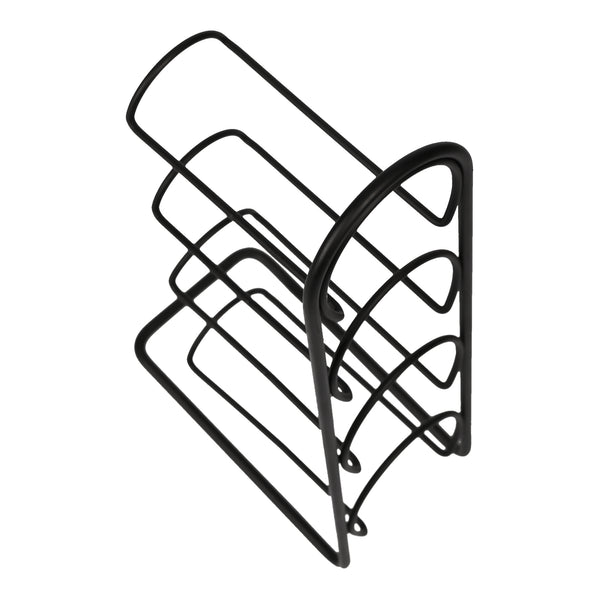 [en.casa] Wijnrek Anchamps metaal 43,5x11,5x21 cm zwart