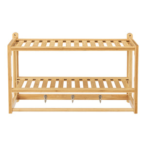 [en.casa] Badkamerrek Thyborøn wandmontage 30x55x22,5 cm bamboe