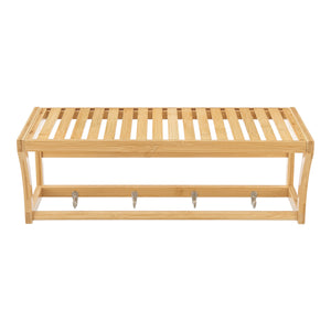 [en.casa] Badkamerrek Langeland wandmontage 20,5x59,5x25,5 cm bamboe
