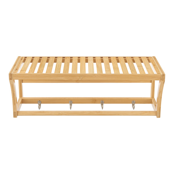 [en.casa] Badkamerrek Langeland wandmontage 20,5x59,5x25,5 cm bamboe