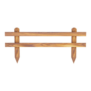 Set de 2 clôtures de jardin Krölpa en bois de pin naturel [en.casa]