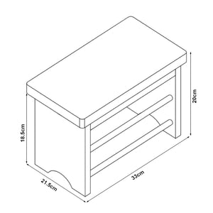 [en.casa] Opstapje Ryslinge 33x21,5x20 cm bamboe max 100 kg