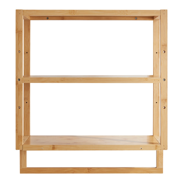 [en.casa] Handdoekrek Östra voor wandmontage 58,5x52x21 cm bamboe