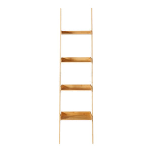 [en.casa] Badkamerrek Göinge bamboe ladderplank met 4 planken