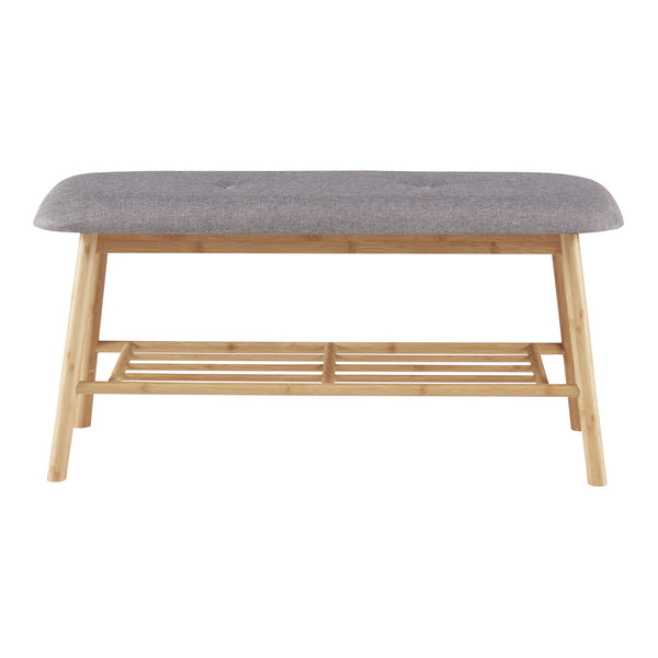 [en.casa] Schoenenrek 45x90x30 cm bamboe grijs