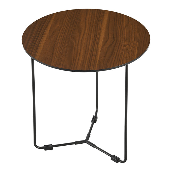Table d'appoint Böhen 42 x 39,5 cm effet noyer noir [en.casa]