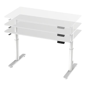 Bureau électrique à hauteur réglable pour enfants Ringe 120 x 60 cm blanc [pro.tec]