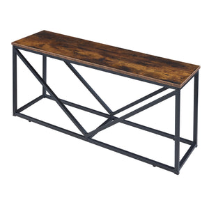 [en.casa] Brandhout rek Vaasa houtopslag 50x100x30 cm zwart en houtkleurig donker