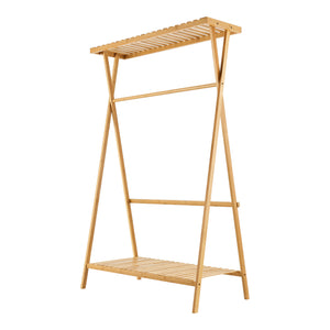 [en.casa] Bamboe kledingrek Horten 140x90x45 cm houtkleurig