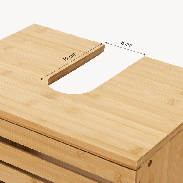 Meuble sous lavabo Iveland bambou 60 x 40 x 30 cm naturel [en.casa]