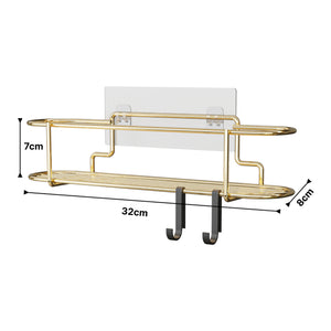 [en.casa] Keukenrek Naantali kuidenrek 32x8x7 cm goudkleurig en zwart