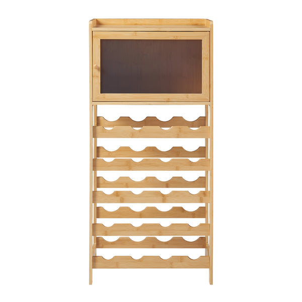 Casier à bouteilles Gjerstad bambou 100 x 47 x 28 cm naturel [en.casa]