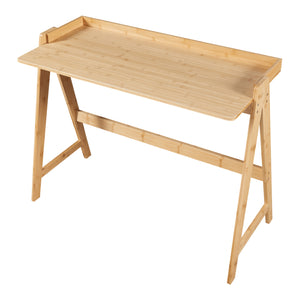Bureau Härryda bambou 123 x 53 x 80 cm naturel [en.casa]
