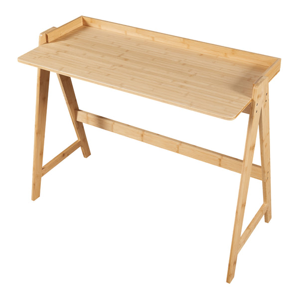 Bureau Härryda bambou 123 x 53 x 80 cm naturel [en.casa]