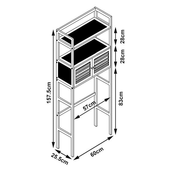 Ombouwkast Haugesund voor toilet 157,5x60x25,5 cm bamboe naturel [en.casa]