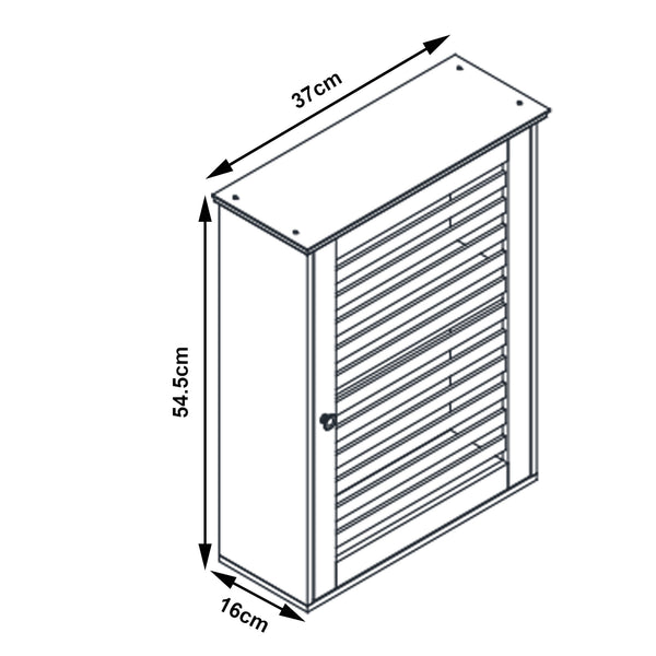 Armoire murale de salle de bain Järfälla bambou 55 x 37 x 16 cm naturel [en.casa]