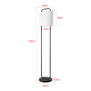 Staande lamp Meløy vloerlamp 162 cm E27 zwart en wit lux.pro