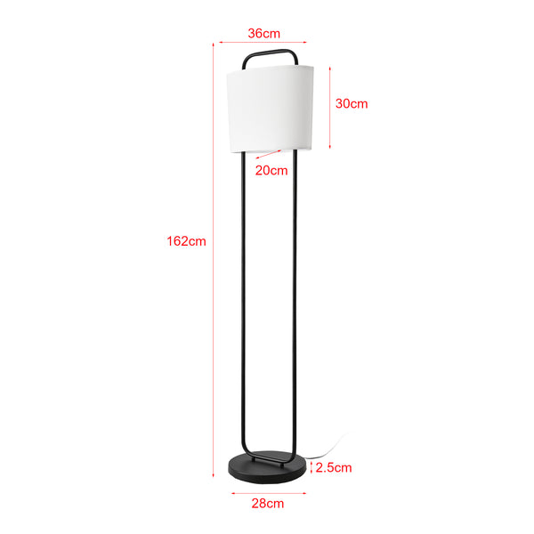 Staande lamp Meløy vloerlamp 162 cm E27 zwart en wit lux.pro