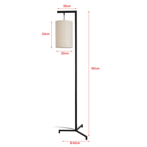 Lampadaire Skaun 161 x 42 x 42 cm noir beige lux.pro